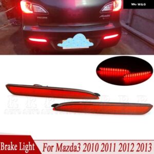 LED車リア バンパー リフレクター ブレーキライト ブレーキランプ ドライビングライト ランプカー スタイリング マツダ 3 2010 - 13車
