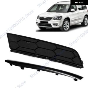 フロント フォグランプ フレーム カバー 装飾 ストリップSKODA YETIハニカム形状 フォグランプ グリル カバー 5L0807681A 5L0807682A