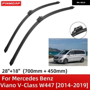 メルセデス ベンツ ヴィト ビアノ V クラス W447 2014-2019 28インチ+18インチ フロントガラス ワイパー ブレード ブラシカッターアクセサリー 2018 2019