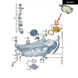 ヘッドライト LED モジュール ヒートシンク付き A1 S1 2019-2025 DRL デイタイム ランニングライト ソース モジュール