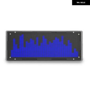 LED音楽スペクトル表示DIYキット 16X32 リズムライトクロック 8種類スペクトルモード SMDはんだ付け ディスプレイ ライト ブルー