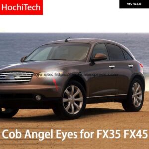 INFINITI FX35 FX45 2003-2008 COB LEDデイライト ホワイト COB LEDエンジェルアイリング 超高輝度
