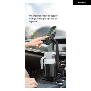 車用カップ ホルダー 携帯電話 マウント 付き 2IN1 カップ ホルダー エキスパンダー 360°回転携帯電話 ホルダー 付き