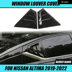 2個 車用リアウィンドウルーバーシャッターカバー トリム 装飾 アクセサリー 日産 アルティマ 2019 - 22