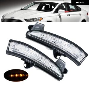 フォード モンデオ/フュージョン 2013 2014-2020 米国版 車用 バックミラー サイドミラー ライト ウィンカー LEDライト アウター ウィングミラー ランプ