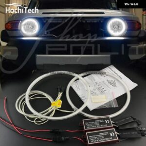 HOCHITECH ホワイト 6000K CCFL ヘッドライト エンジェルデーモンアイキット エンジェルアイライト トヨタ FJクルーザー 2007～2014年式