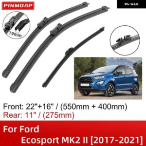 フォード エコスポーツ MK2 II 2017-2021 22インチ+16インチ+11インチ フロントリア ワイパー ブレード ブラシカッターアクセサリー 2017 - 21