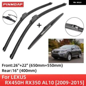 レクサス RX450H RX350 AL10 2009-2015 フロントリア ワイパー ブレード ブラシカッターアクセサリー Jフック 2009 - 14