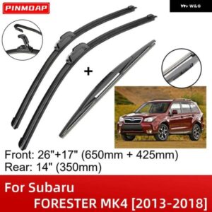 スバル フォレスター MK4 2013-2018 フロントリア ワイパー ブレード ブラシカッターアクセサリー Jフック 2013 - 18