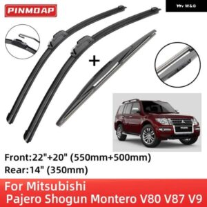 三菱 パジェロ ショーグン モンテロ V80 V87 V93 V97 2007-2020 フロントリア ワイパー ブレード ブラシカッターアクセサリー Jフック 2008