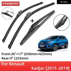 ルノー カジャー 2015-2019 フロント リア ワイパー ブレード ブラシ カッター アクセサリー Jフック 2015 - 19