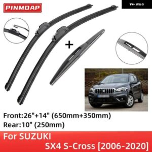 スズキ SX4 S-CROSS 2006-2020 フロントリア ワイパー ブレード ブラシカッターアクセサリー Jフック 2014 - 20