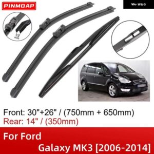 フォード ギャラクシー MK3 2006-2014 30インチ+26インチ+14インチ フロント リア ワイパー ブレード ブラシ カッター アクセサリー 2008 - 14