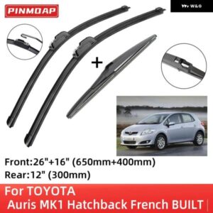 トヨタ AURIS MK1 ハッチバック フランス製 2006-2012年式 フロントリア ワイパー ブレード ブラシカッター アクセサリー Jフック 2008 2009 2010