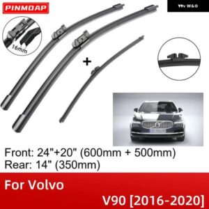ボルボ V90 2016-2020 24インチ+20インチ+14インチ フロントリア ワイパー ブレード ブラシカッターアクセサリー 2016 - 20