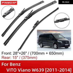 ベンツ VITO ビアノ W639 2011-2014 28インチ+26インチ+15インチ フロントリア ワイパー ブレード ブラシカッターアクセサリー 2011 - 14