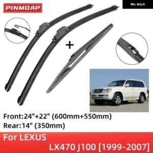 LEXUS LX470 J100 1999-2007 フロント リア ワイパー ブレード ブラシ カッター アクセサリー Jフック 1999 - 06