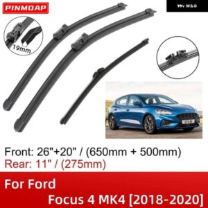 フォード フォーカス 4 MK4 2018-2020 26インチ+26インチ+11インチ フロントリア ワイパー ブレード ブラシカッターアクセサリー 2018 2019 2020