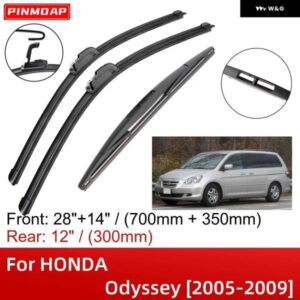 ホンダ オデッセイ 2005-2009 28インチ+14インチ+12インチ フロント リア ワイパー ブレード ブラシ カッター アクセサリー 2005 - 09