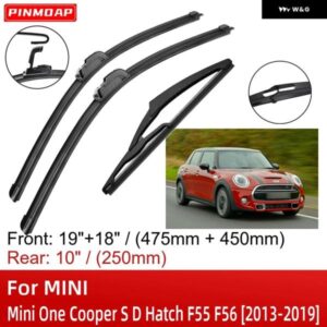 MINI MINI ONE COOPER S D HATCH F55 F56 2013-2019 19インチ+18インチ+10インチ フロントリア ワイパー ブレード ブラシカッターアクセサリー 2017 2018