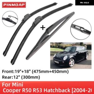 MINI COOPER R50 R53 ハッチバック 2004-2006 フロントリア ワイパー ブレード ブラシカッターアクセサリー Jフック 2004 2005 2006