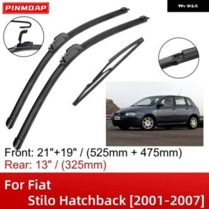 フィアット スティロ ハッチバック 2001-2007 21インチ+19インチ+13インチ フロントリア ワイパー ブレード ブラシ カッター アクセサリー 2002 - 07