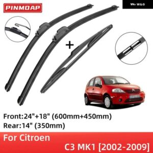 シトロエン C3 MK1 2002-2009 フロント リア ワイパー ブレード ブラシ カッター アクセサリー Jフック 2002 - 09