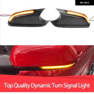 2XダイナミックブリンカーLED ウィンカーライト インジケーター サイドミラー ランプVWポロMK4 FL シュコダ オクタビア2006 2007 2008-2010