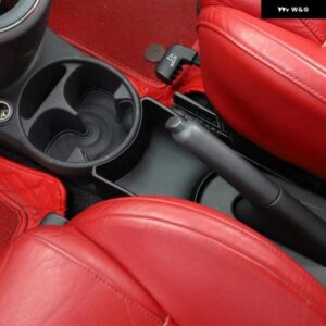 フィアット 500 2011-2015 アバルト 595 車用ハンドブレーキ多機能 収納 ボックス ABS ブラック