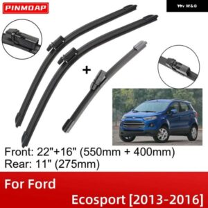 フォード エコスポーツ 2013-2016 22インチ+16インチ+11インチ フロントリア ワイパー ブレード ブラシカッター 車用アクセサリー 2013 - 16