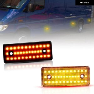 ベンツ スプリンター 1995-2006 VW LT 1996-2006 ダッジ スプリンター 2500/3500 2001-2006 LED サイドマーカーランプ アンバー ライト