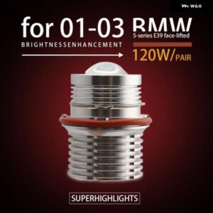 120W 6000K 車用 LED エンジェルアイズ マーカーライト バルブ リングランプ 01-03 BMW 5シリーズ E39 フェイスリフト 525I 530I 540I