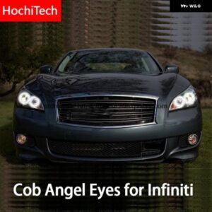 インフィニティ M Y51 M25L M35HL M35 M37 M56 Q70 COB LEDデイライト ホワイト COB LED エンジェルアイズ リング 超高輝度