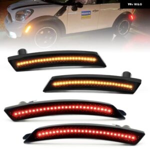 MINI COOPER R55 R56 R57 R58 R59 R60 R61 スモークレンズ LED サイドマーカーランプ アンバー フロント レッド リアサイドフェンダーライト