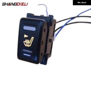 車用シートヒータースイッチ ヒーター コントロール ボタン コネクタワイヤー付き オレンジバックライト LEDライト 日産 パトロール Y2に適合
