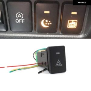 オートオレンジLEDライトハザード緊急ハザード プッシュ ボタン スイッチワイヤー付き トヨタ プラド アクセサリー
