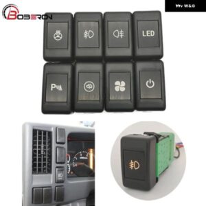 ISUZU KV100 700P LED DRLライトパッキングレーダー電源オンオフ カメラ バックミラー ヒータースイッチ ボタン