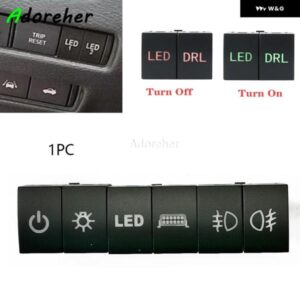 日産 X-TRAIL 2023 アクセサリー 車用デュアルキースイッチ LED DRL フォグランプ パワーLEDスポットライトスイッチ ボタン