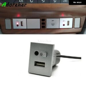 フォード フォーカス 2 MK2 2009 2010 2011 シルバーカー USB AUX 入力 アダプター ミニ ケーブル USB ジャック インターフェース スイッチ アクセサリー