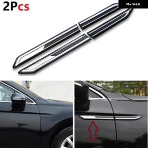 VW マゴタン パサート B8 車用 サイドフェンダー クローム デコレーション ステッカー フェンダー トリム アクセサリー Rライン カー スタイリング 付き