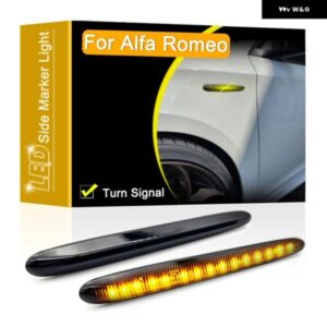 スモークレンズ LED サイドフェンダーマーカーランプ ウインカー ウインカーライト アルファロメオ ジュリエッタ ヴェローチェ/TI/スプリント TYP 940 10-21