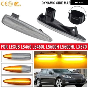 レクサス IS F LS460/460L 600HL LX570 LX450D 2個 アンバー ダイナミックウィンカー インジケーター ライト シーケンシャルサイドマーカーランプ