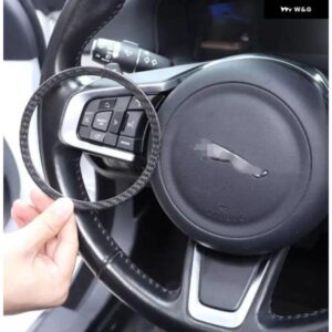 ABSカーボン ステアリングホイール センターリング トリム ジャガー F-TYPE X152 2013-2024 ステアリングホイール センターカバー アクセサリー