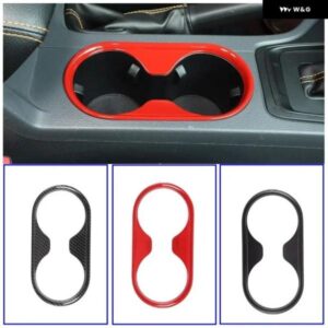 ABSカーボン センター コントロール ウォーターカップ ホルダー フレーム カバー トリム カラー フォード レンジャー 2015 - 21