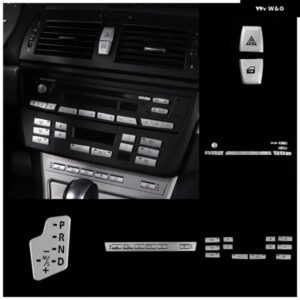 合金 車用 ヘッドライト スイッチシートヒーター ボタン ステッカー BMW X3 E83 2006-2010 エアコン ボタン パッチキット アクセサリー