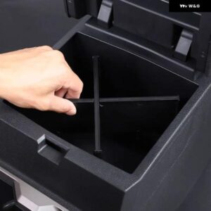 トヨタ タコマ 2024-2025 ABS ブラック カーセンター コンソール オーガナイザー アームレスト ボックス 仕切り 収納 ボックス トレイ カーアクセサリー