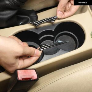 ランドローバー フリーランダー 2 2007-2012 ソフトカーボン カー セントラ ル コントロール ウォーターカップ ホルダー パネル トリム ステッカー