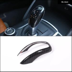 アルファロメオ ステルヴィオ ジュリア 2017-2019 車用ギアヘッド シフト ノブ ハンドルカバー トリム ステッカー ABS カーボンパターン アクセサリー