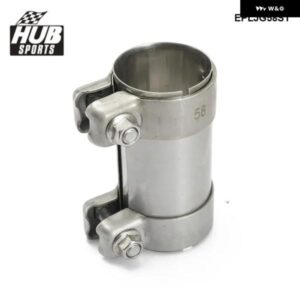 HUBスポーツ - 58MM O.D2.25インチ 排気コネクタカプラ 304 ステンレス アダプタ パイプ ターボジョイナー EPLJG58ST