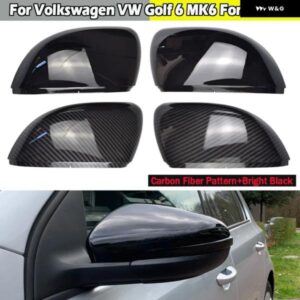 サイドバックミラー キャップカバー フォルクスワーゲン VW ゴルフ 6 GTI MK6 2009-2014 ドアウィングミラー カバー トリム トリム ホルダー
